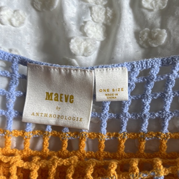 Anthropologie Crochet Colorblock Sweater - Picture 4 of 4